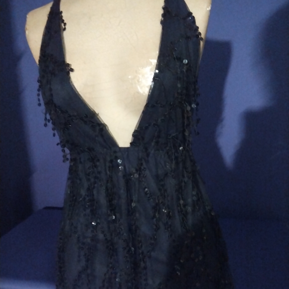 Cousin Couture black Sleeveless romper sequins Sz S - Picture 4 of 8